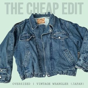 Large Vintage Wrangler Denim Bomber Jacket (made in Japan)